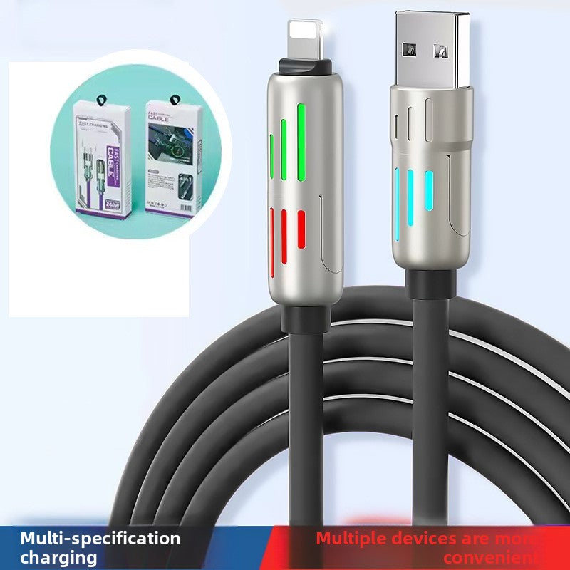 240W Fast Charging LED Data Cable with Multi-Connectors